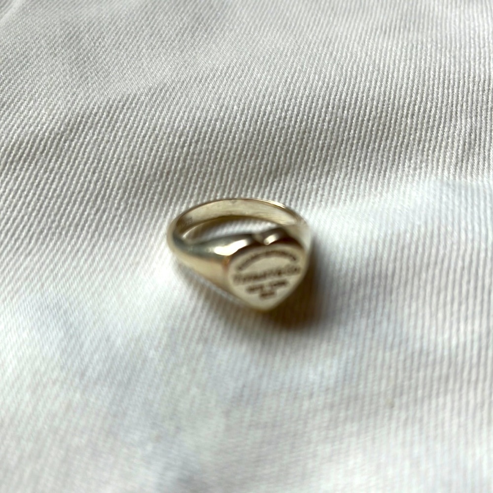 Tiffany & Co sterling silver heart shaped ring